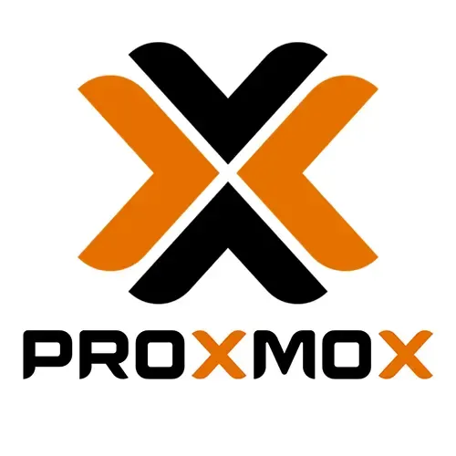 The Proxmox logo with Proxmox written underneath