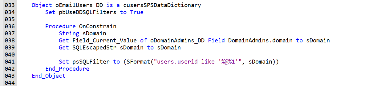 Dataflex SQL Demo