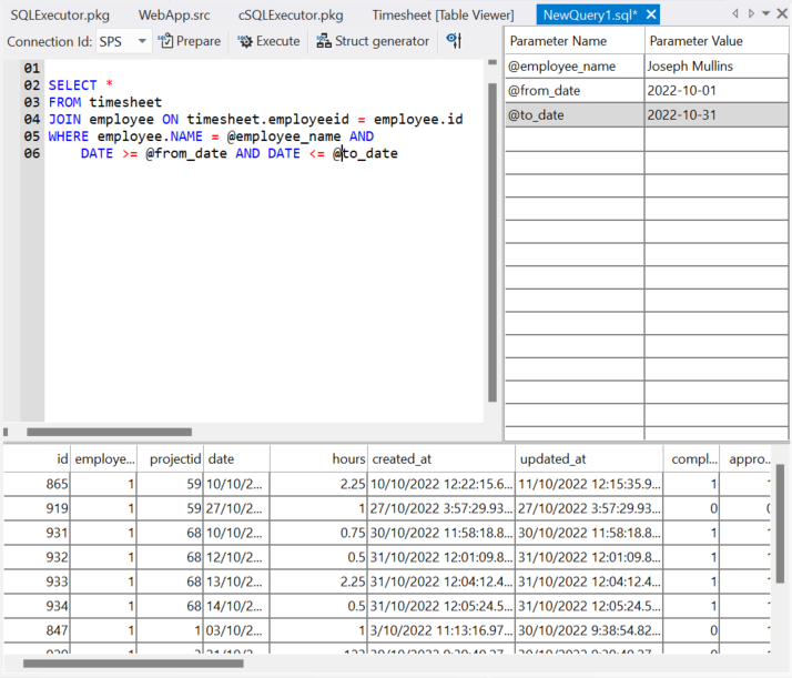 Dataflex SQL Demo